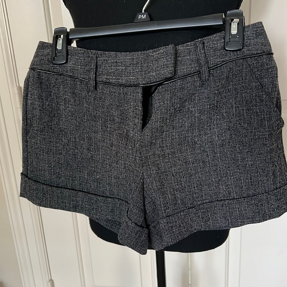 BCX faux leather trim shorts